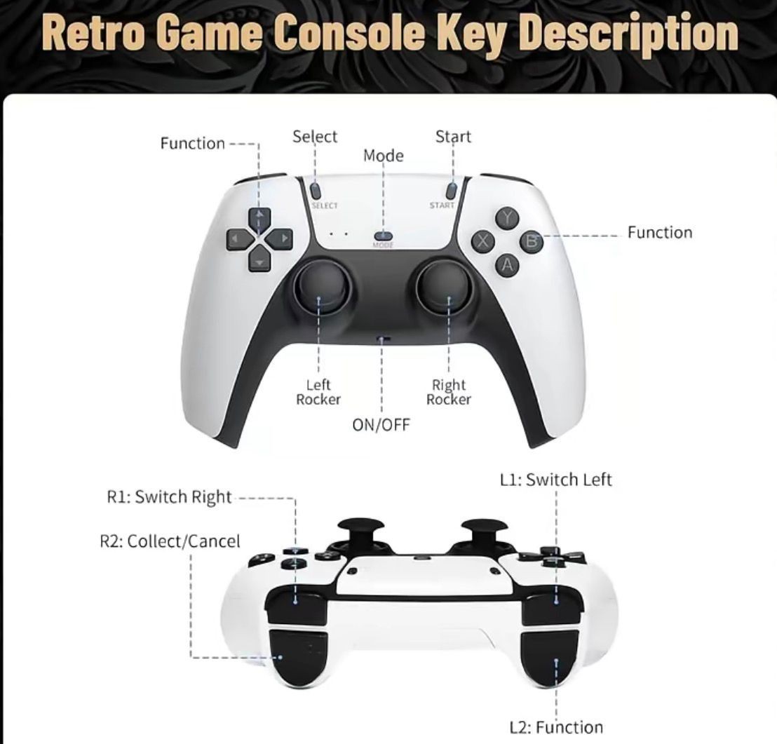 Retro Gaming Console Stick, Video Games Stick Built-in 23 Emulators Console