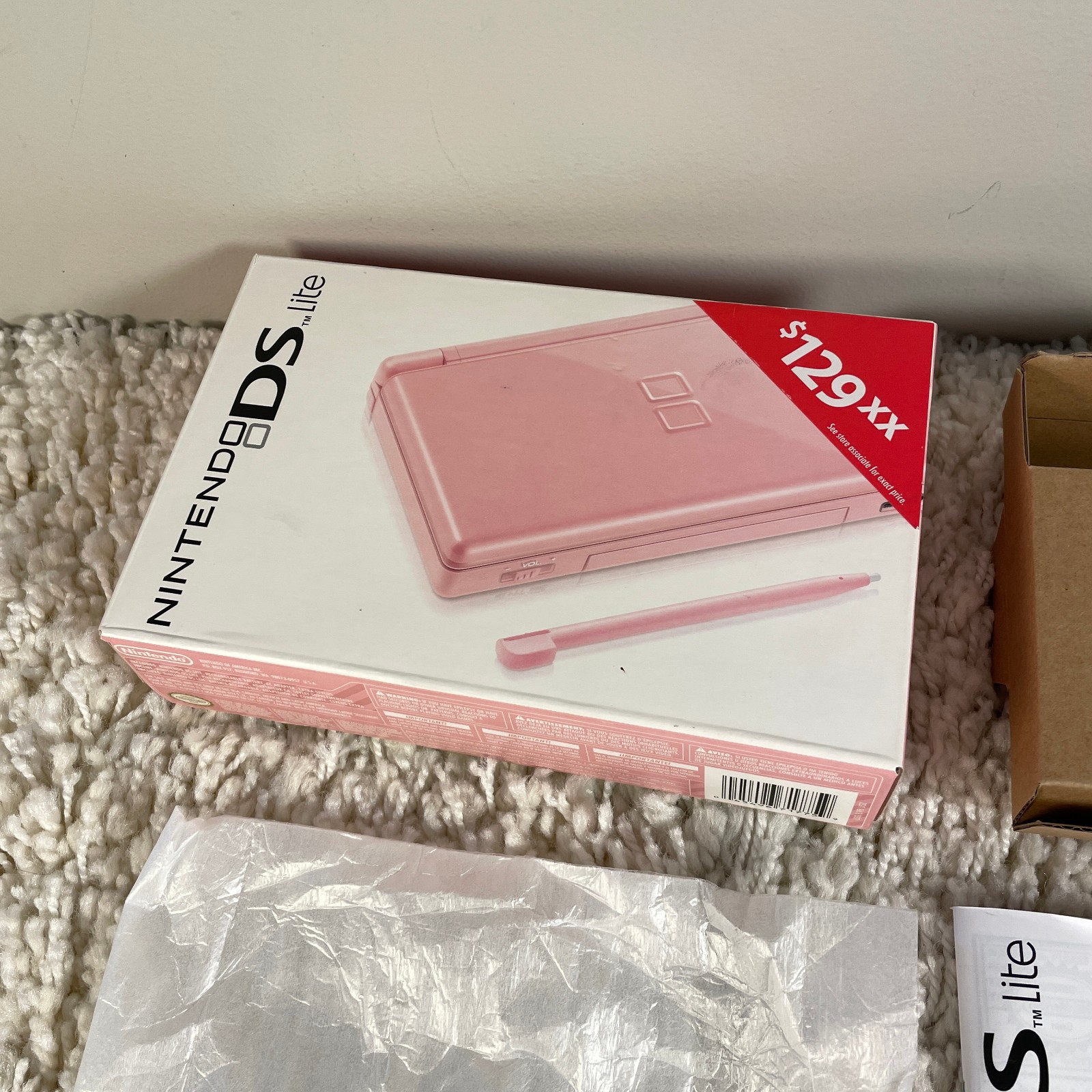 Nintendo DS Lite Coral Rose Pink Handheld System USG-001 Complete In Box CIB