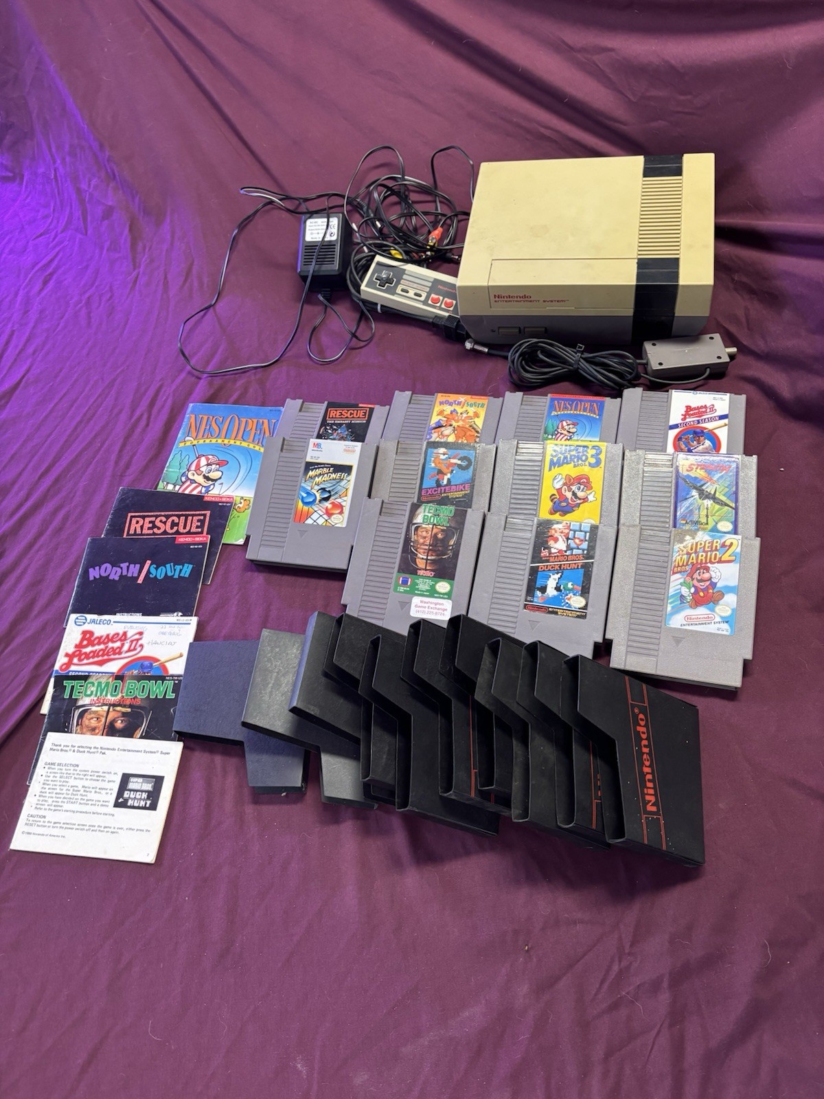 Nintendo NES Gray Original Video Game Console Tested