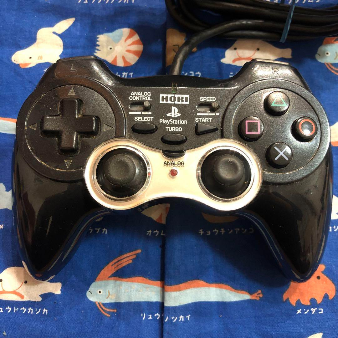 Hori Analog Sindou Pad 2 Turbo Controller Black Sony PlayStation 2 Used From JP