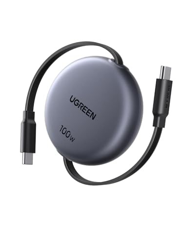 UGREEN [100cm Retractable] PD 100W/5A USB-C Cable 4-Level Adjustable Length