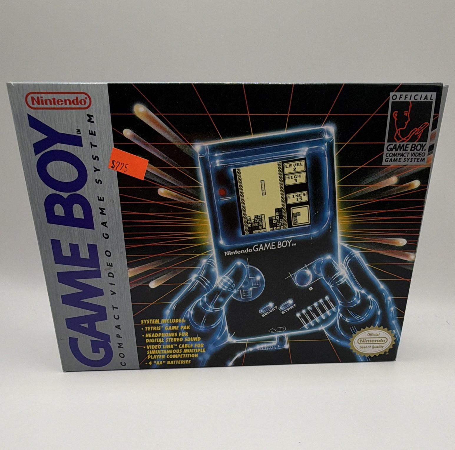 Nintendo Game Boy DMG-01 Gray Handheld System w/ Tetris, Box & Manuals 1989