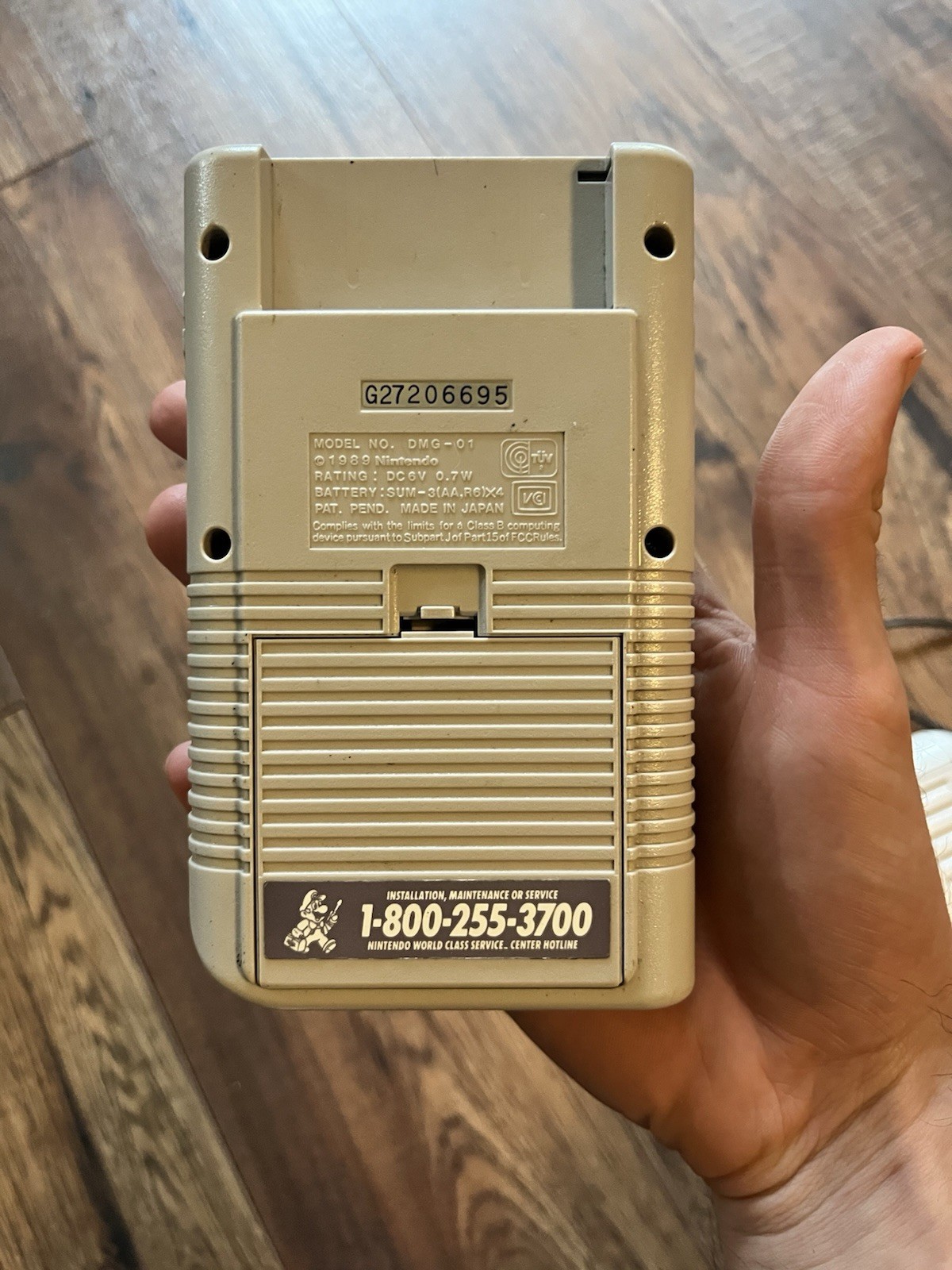 1989 GameBoy Original + OEM Ac Power Rechargeable Battery Pack Untested Bundle