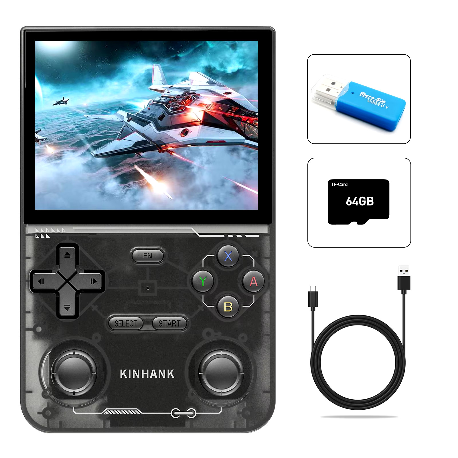 K36 Retro Handheld Video Game Console 500Nit 3.5 Inch IPS Screen 16000 Games Emu