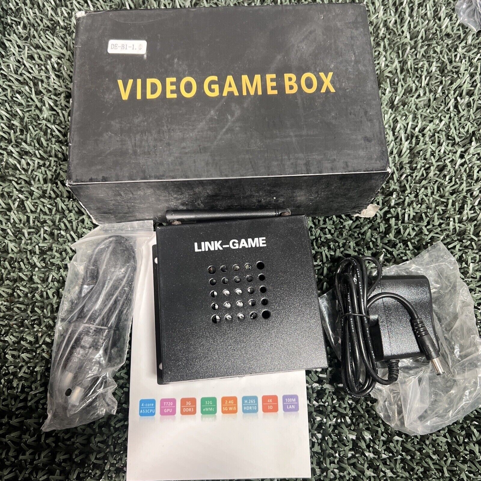 LINK-GAME VIDEO GAME BOX DE-B1-1.0 4 CORE A53CPU T720 GPU 3G DDR3 32G eMMc (#R13