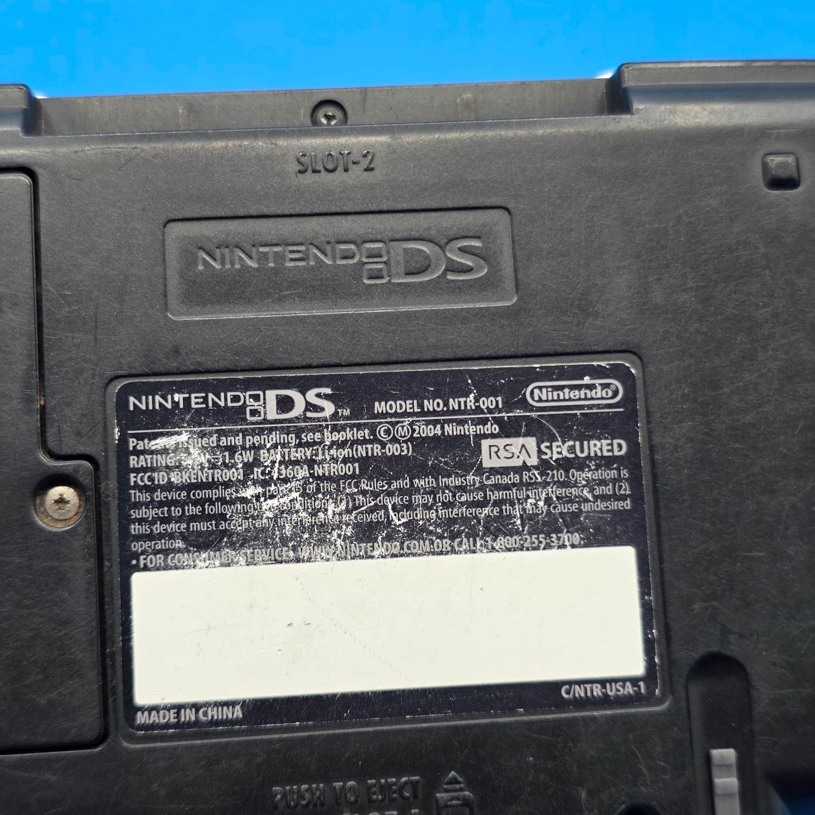 *BROKEN HINGES* Nintendo DS Handheld Game Console Only NTR-001 Silver