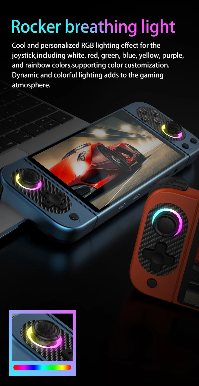 D50 Max Android Handheld Game Console, 5 Inch Touch Screen, Open Source