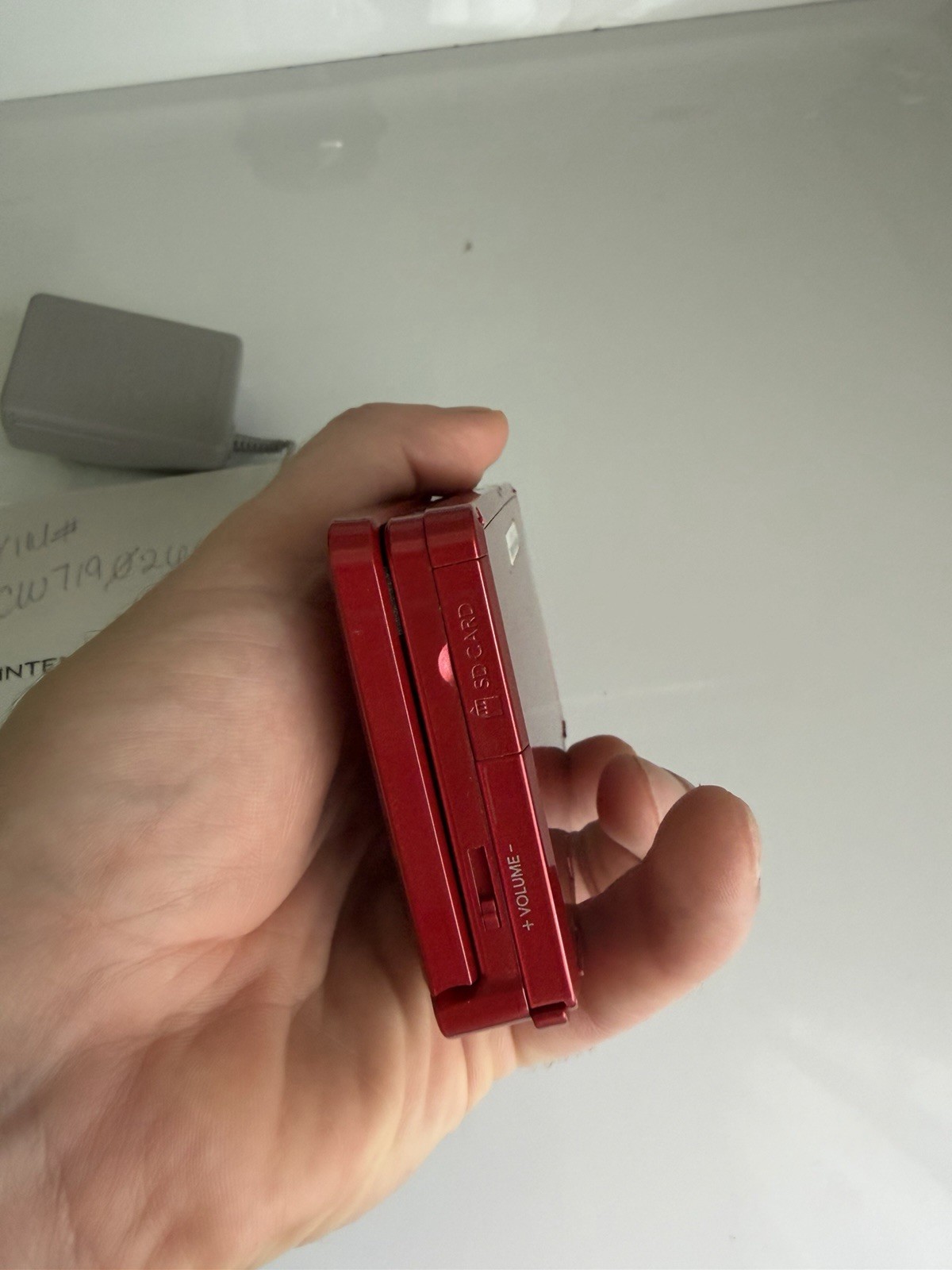 Nintendo 3DS CTR-001 Handheld Gaming Console Flame Red Charger Stylus SD Tested!