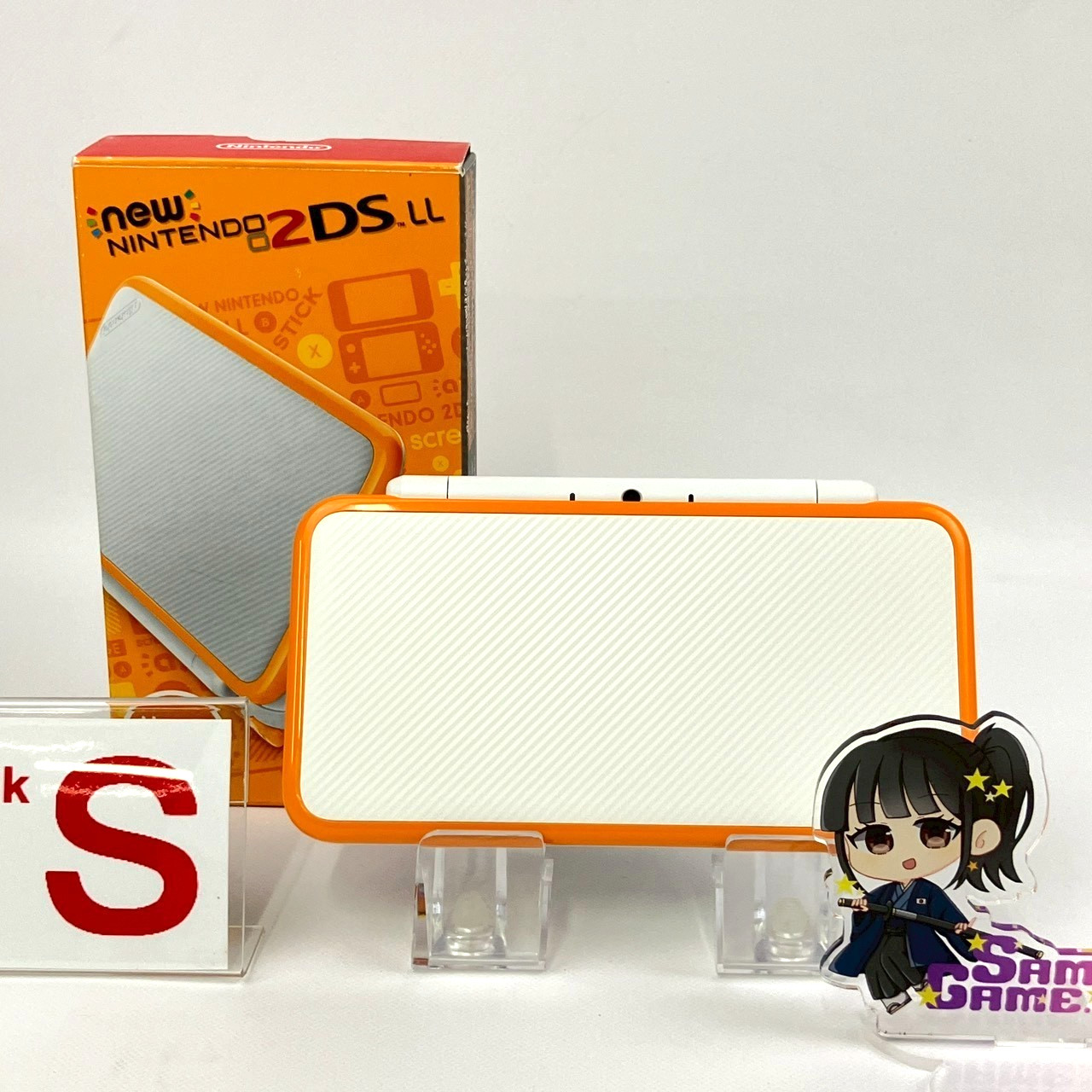 Nintendo new 2DS LL XL White Orange Console S Rank Japanese Only Boxed