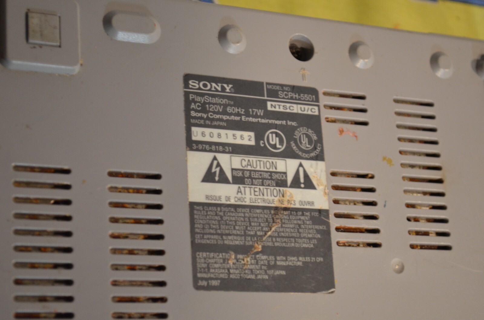 SONY PLAYSTATION 1 PS1 OEM Original CONSOLE only x2 – FOR PARTS OR REPAIR Lot R