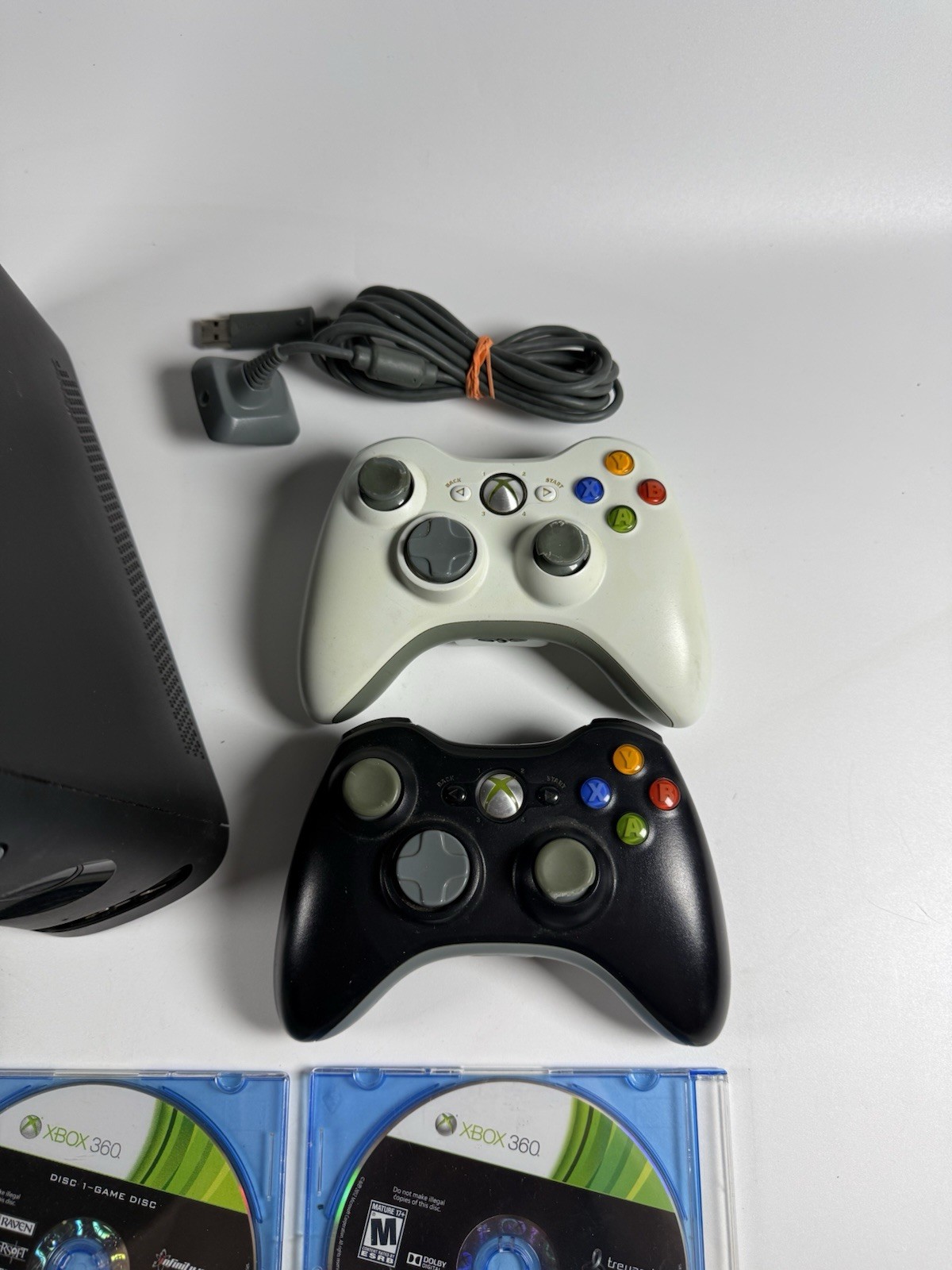 Microsoft Xbox 360 Elite 120GB Console Bundle – *READ DESC* Parts Or Repair Only