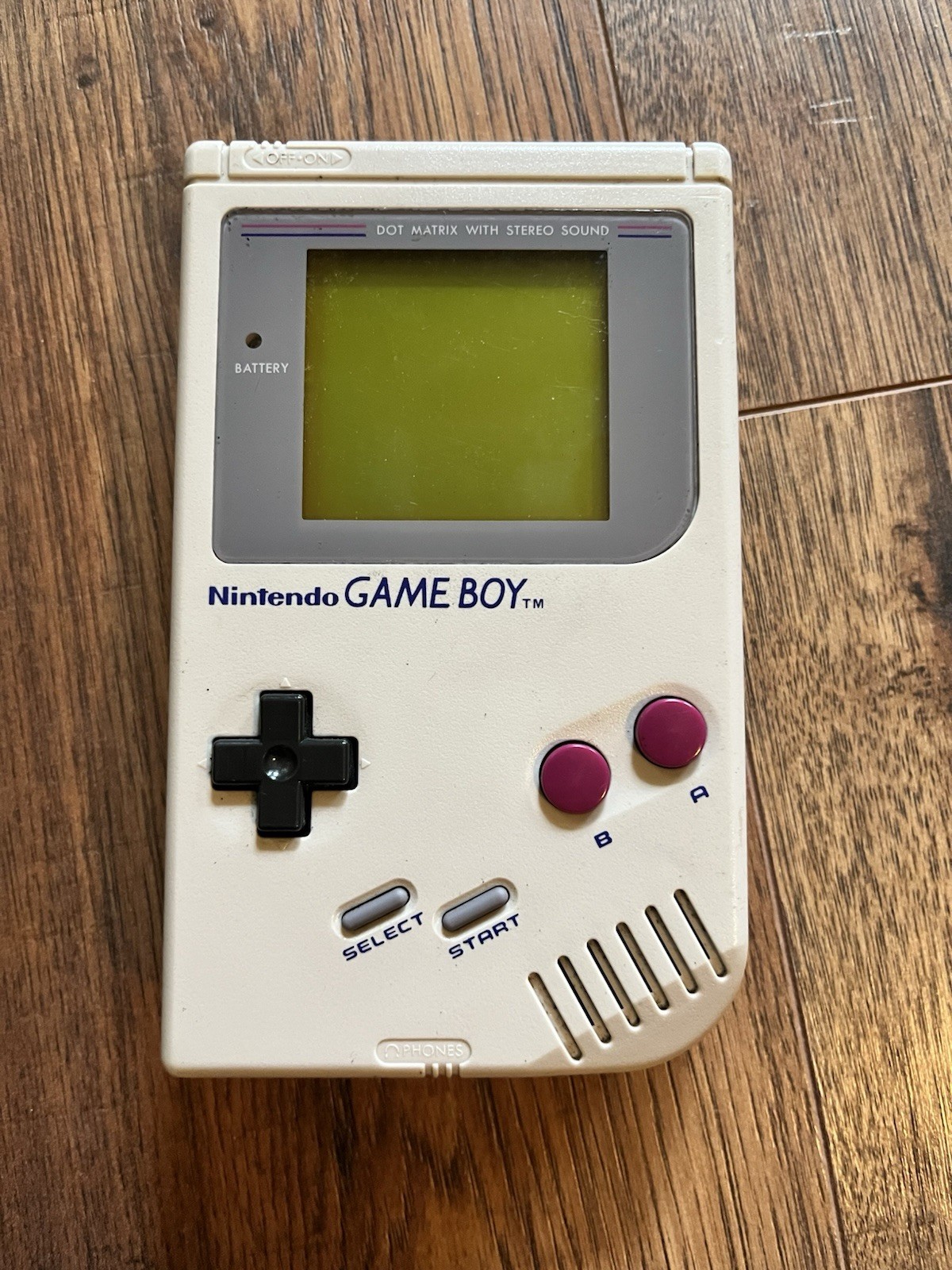 1989 GameBoy Original + OEM Ac Power Rechargeable Battery Pack Untested Bundle