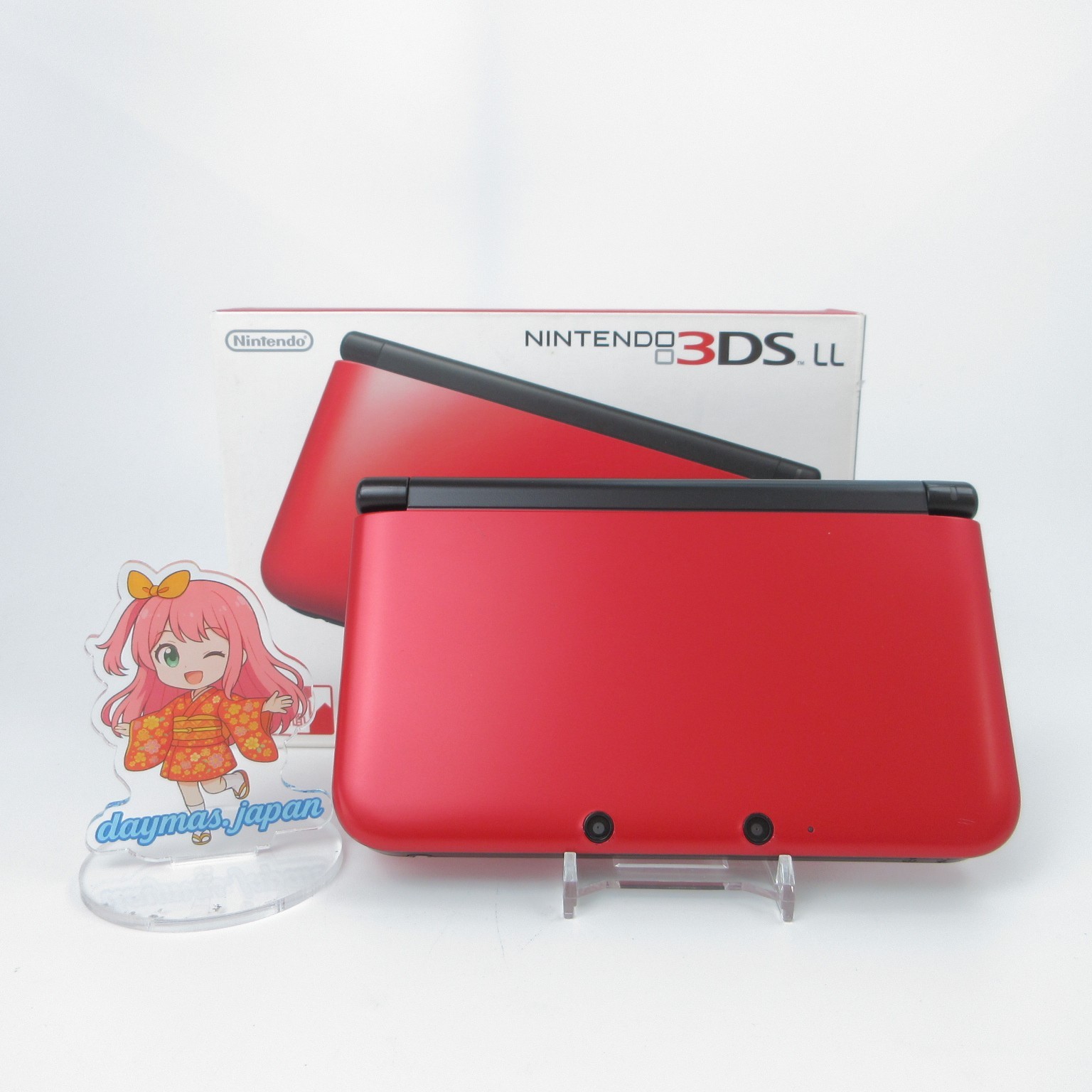【Excellent】Nintendo 3DS LL XL Red x Black Console Japanese Edition #Arr0131/01