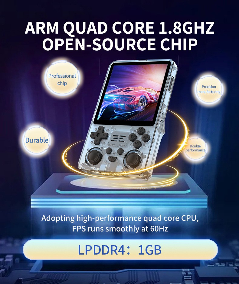 2025 New Upgraded RGB20SX Retro Handheld Game Console, 4 Inch Mini Video Game