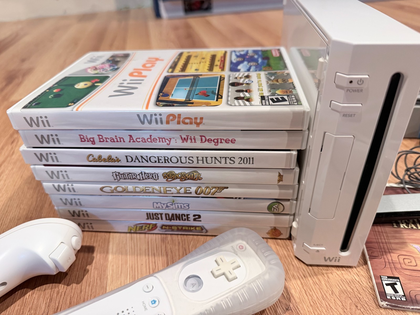Nintendo Wii Bundle – Tested, Cleaned & Ready to Play | 3 Remotes | 10 Games