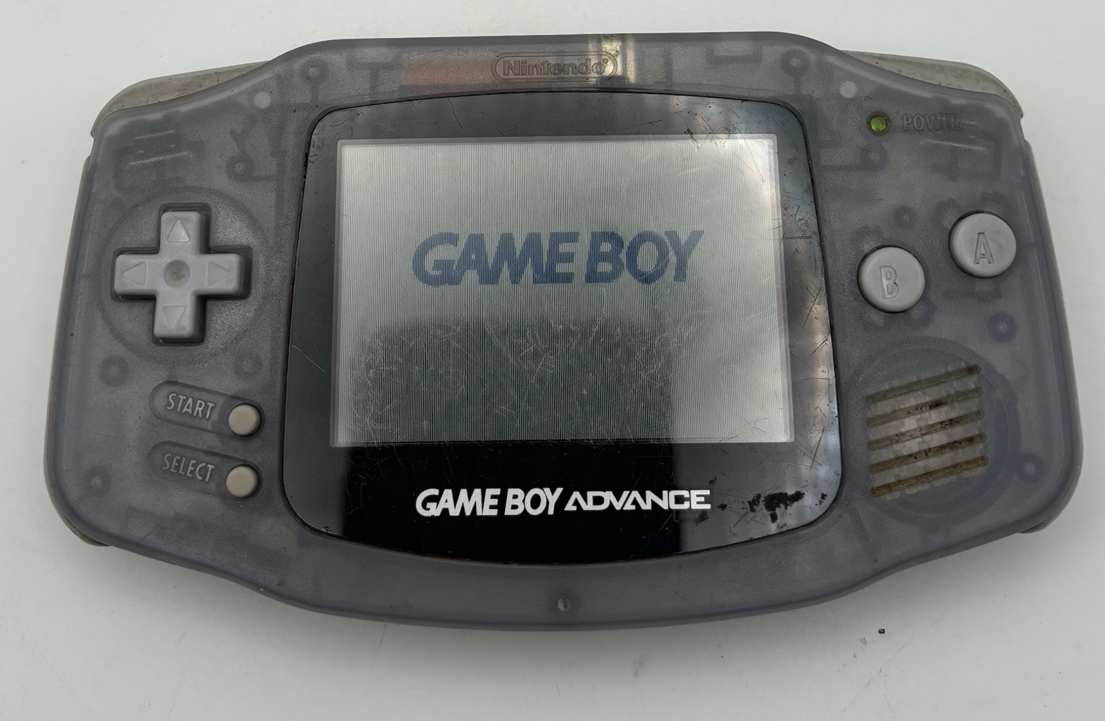 Nintendo GameBoy Advance GBA Clear Glacier Video Game Console AGB-001 TESTED
