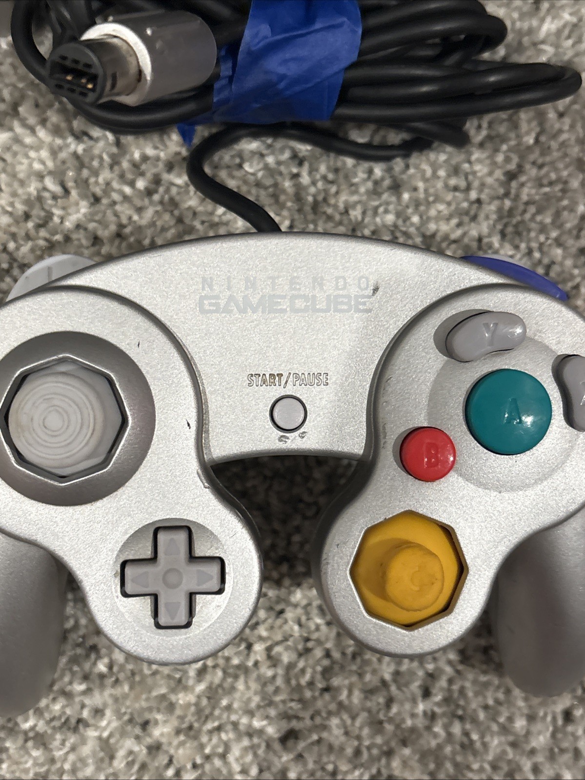 Nintendo GameCube Console Bundle (Platinum Silver) w/ Controller + Cords DOL-001