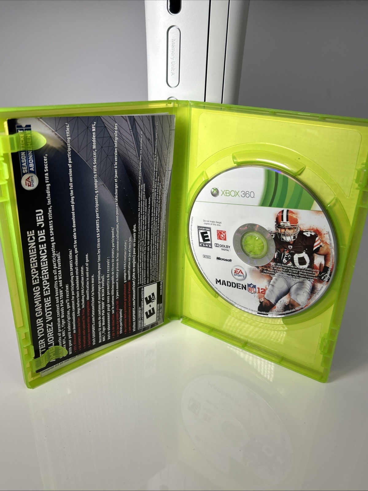 Microsoft Xbox 360 20GB White Console Serviced + 6 Games Controller HDMI Tested