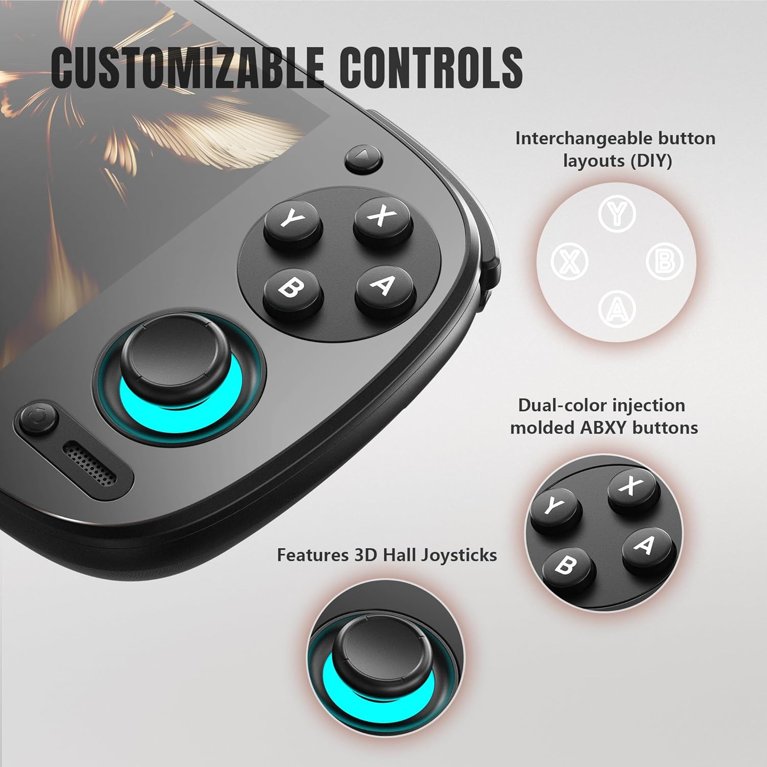 5 Retro Handheld Game Console, 8+128G, 5.5-Inch Touchscreen 1080P Portable Andro