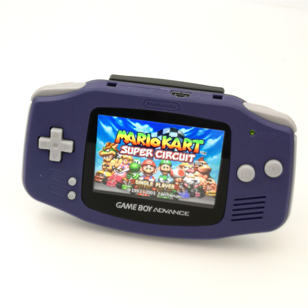 Blue Game Boy Advance with iPS Backlight Backlit LCD MOD GBA Console