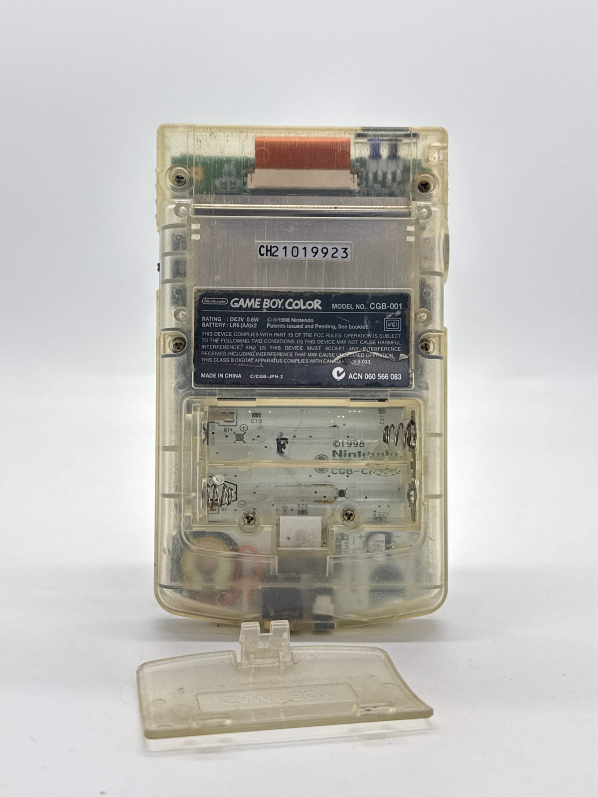 Nintendo Game Boy Color CGB-001 Clear Console #18 Faulty Volume – Buttons Hard t