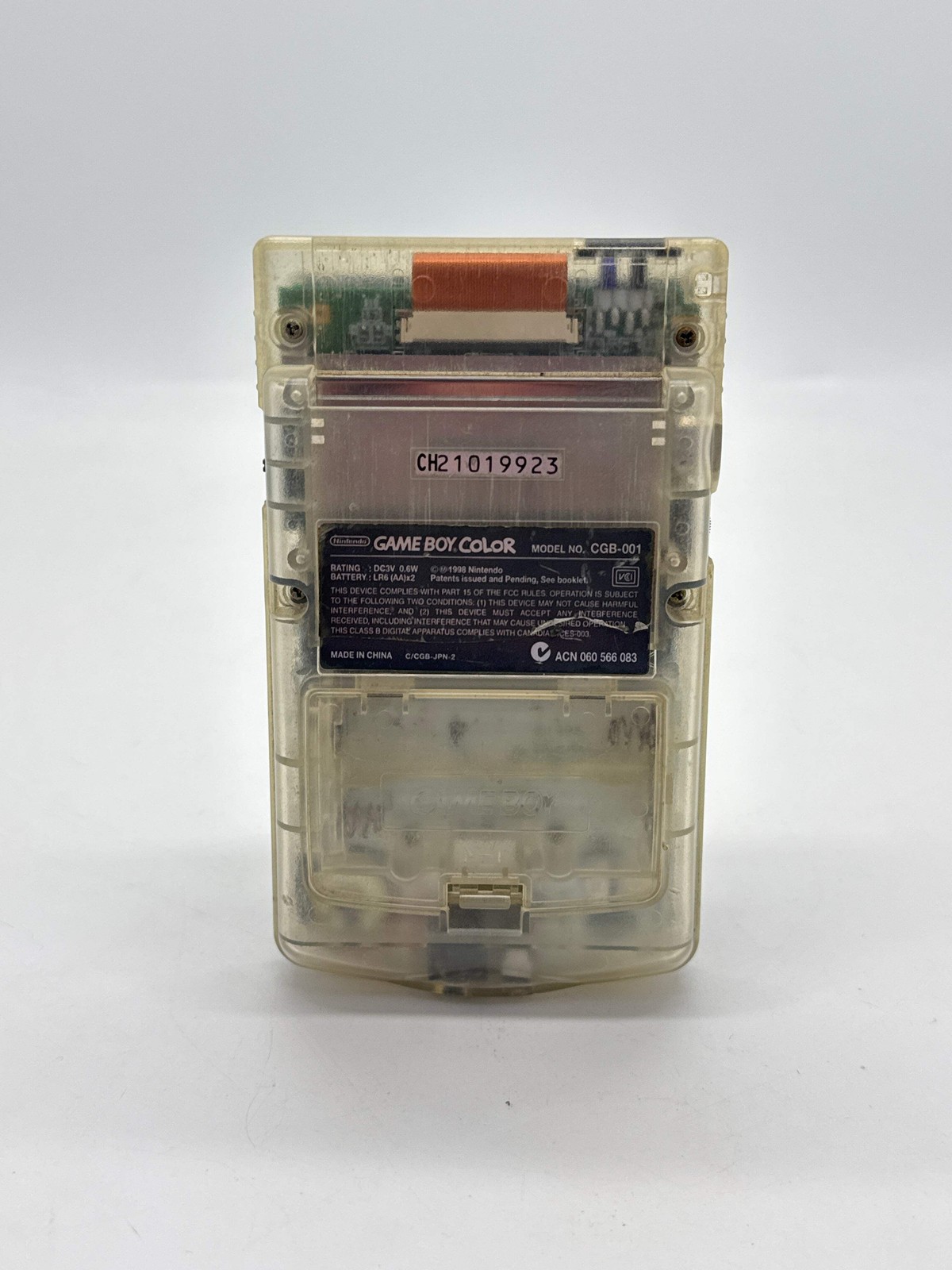 Nintendo Game Boy Color CGB-001 Clear Console #18 Faulty Volume – Buttons Hard t