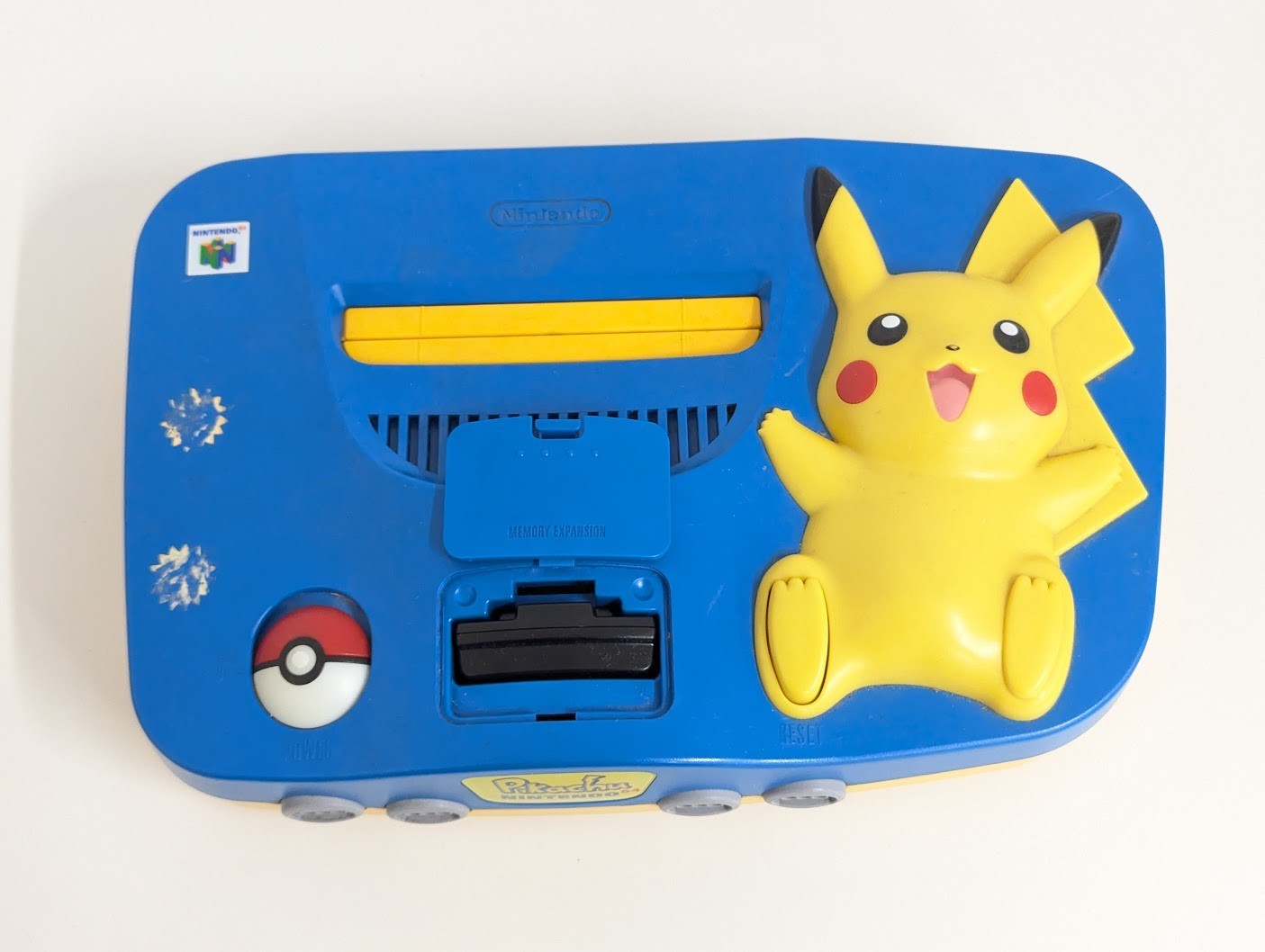 Z597 Nintendo 64 Pokemon Pikachu console controller Blue x Yellow Limited N64
