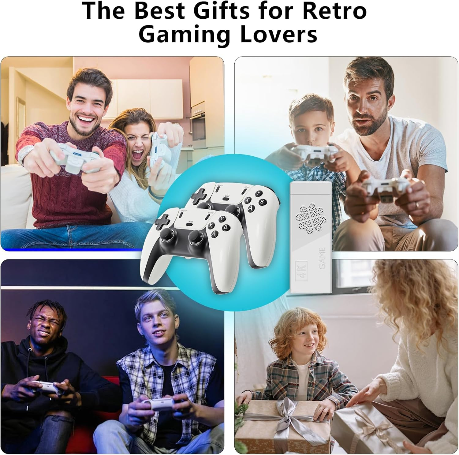 2026 Upgraded Wireless Retro Gaming Console Stick 4K HDMI, Retro Video Game Cons