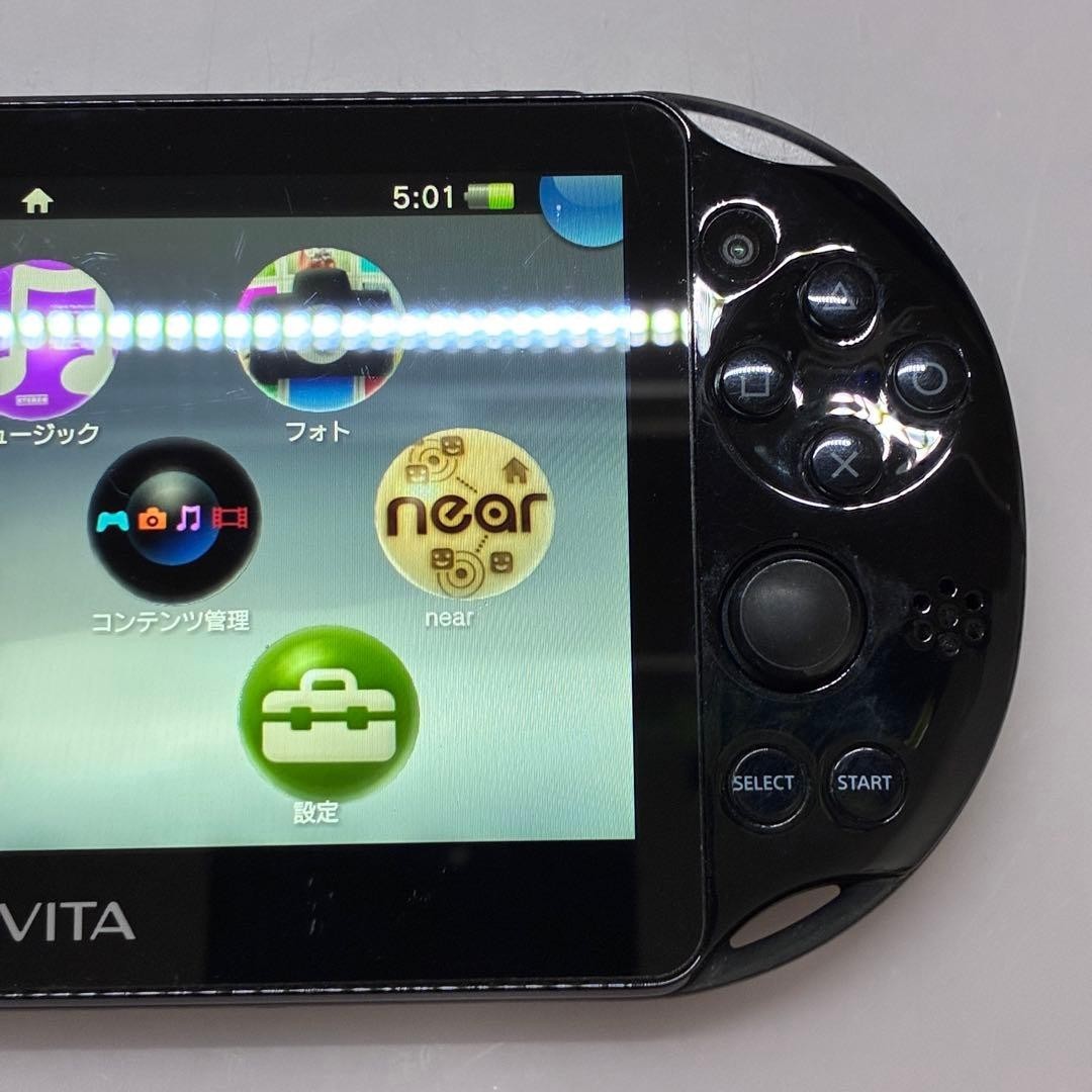 Sony PS Vita Slim PCH-2000 Black CIB Charger 8GB Memory Card Excellent Japan