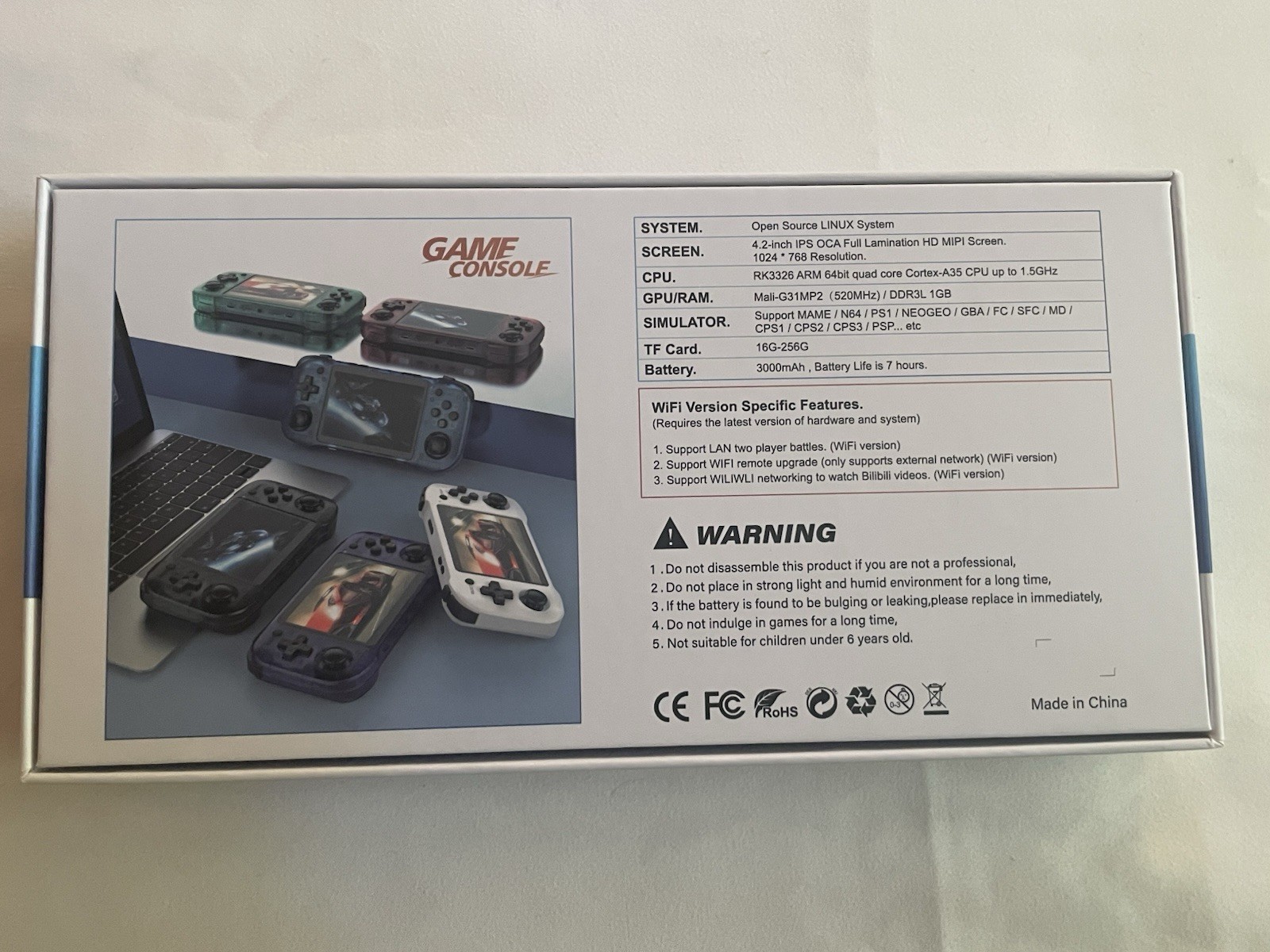Tolex R46H Game Console 4.2 inch HD IPS R46H Retro Handheld Console