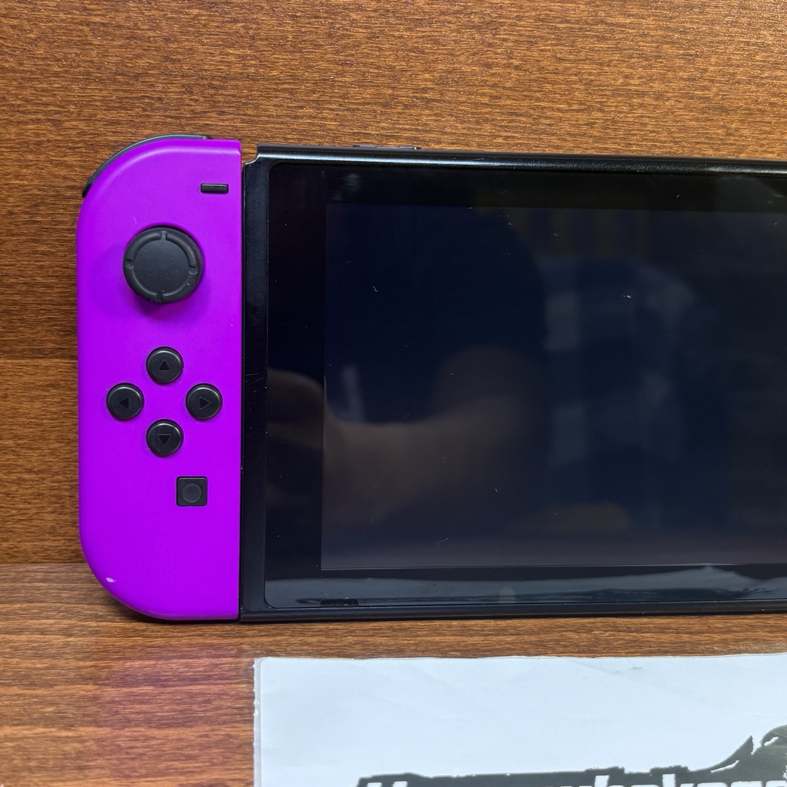 Nintendo Switch with Neon Purple & Neon Orange Joy-Con | Works Perfectly | Case
