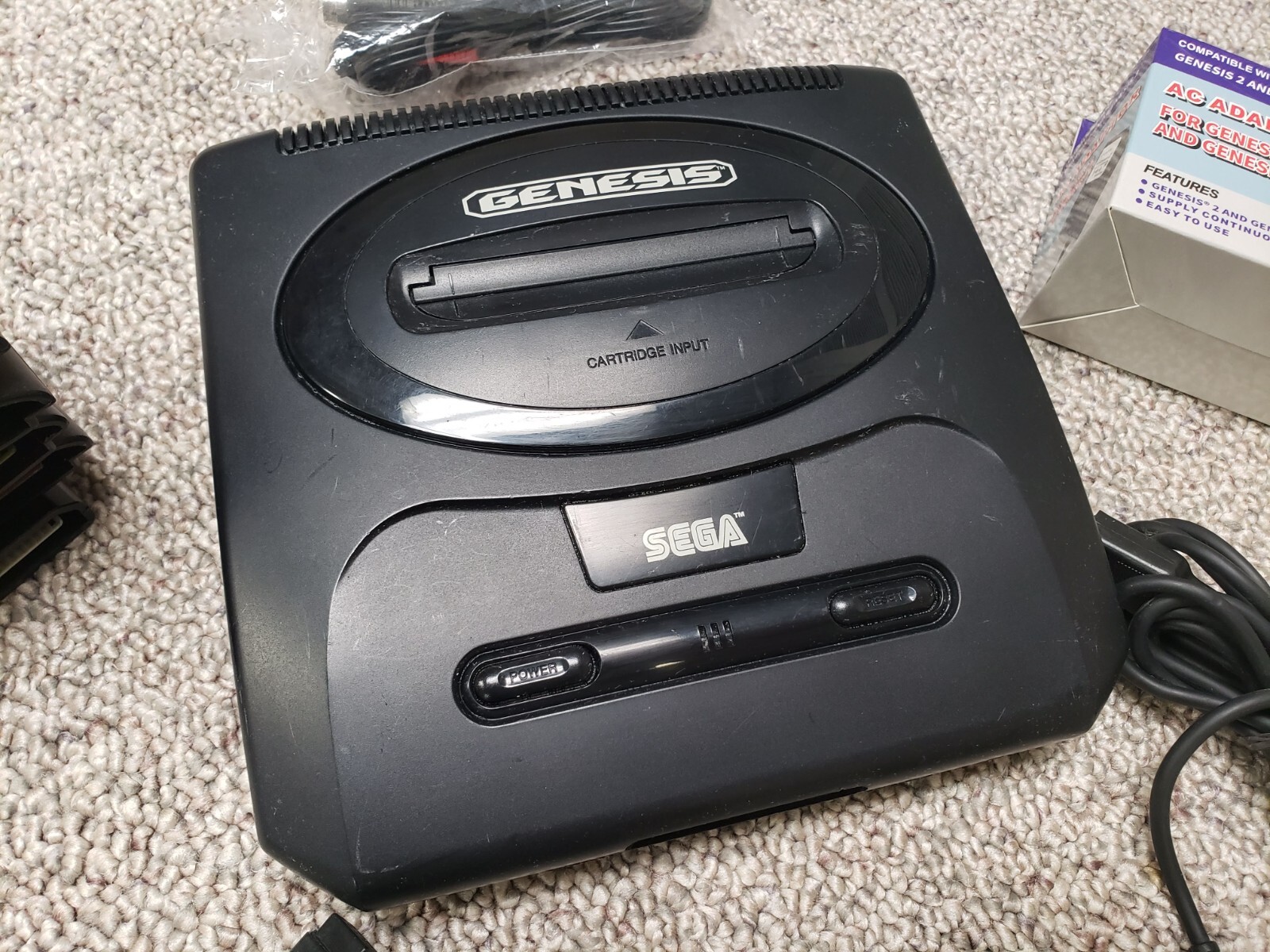 Sega Genesis Model 2 16-Bit System Console VA0 VA1 VA1.8 Controller Bundle Game