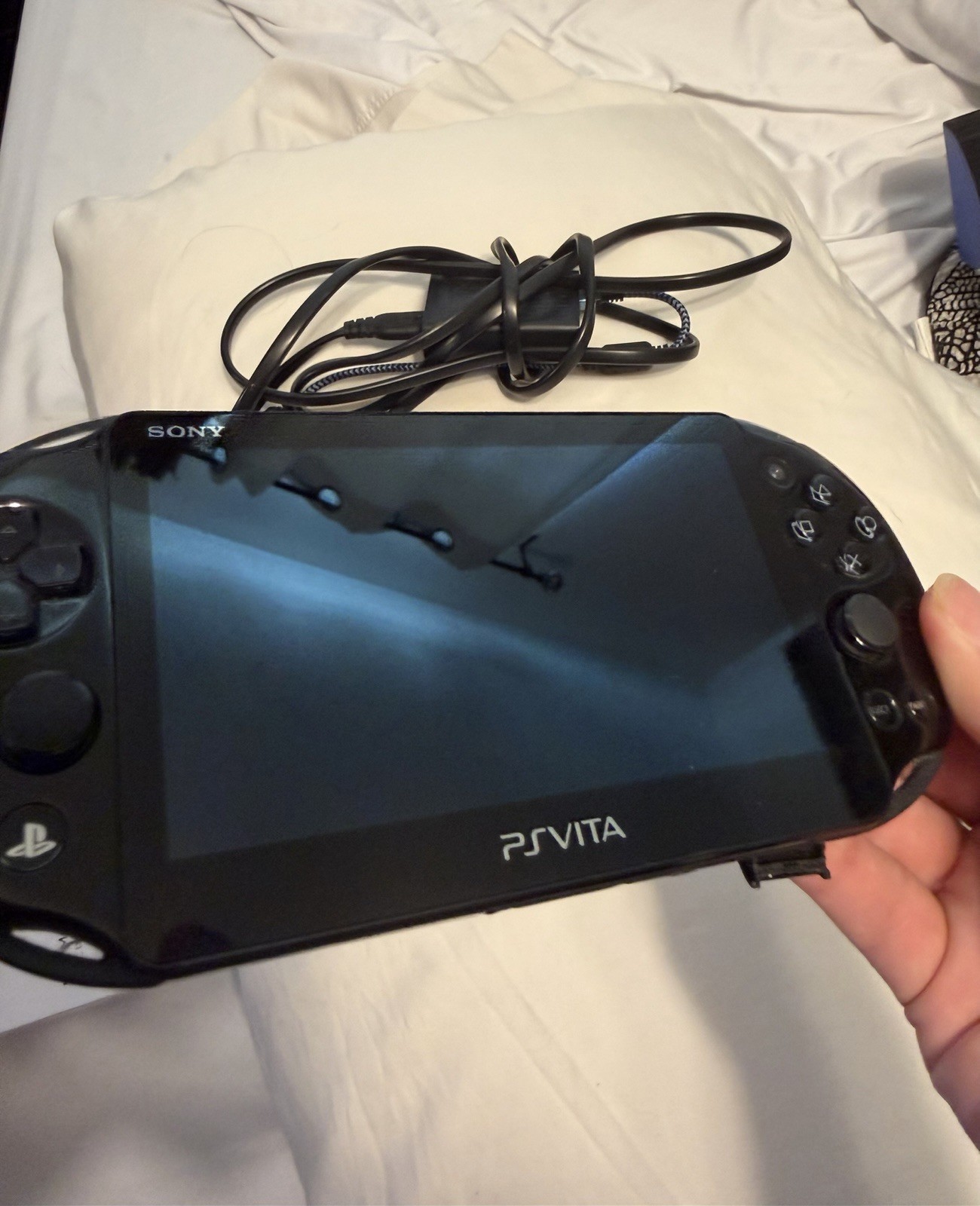 Sony PlayStation Vita Black + 32GB STORAGE Memory Card (and 8GB Extra) + Charger