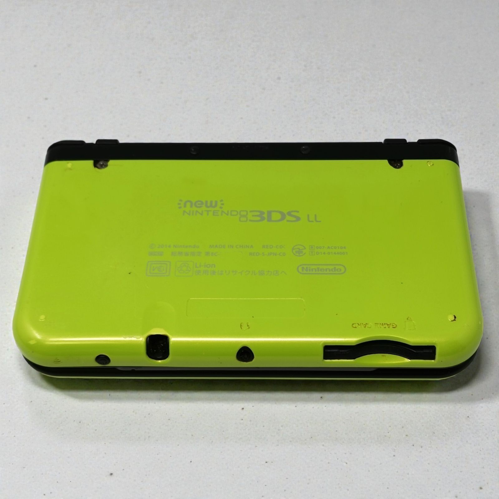 New Nintendo 3DS XL LL lime Black Console Stylus Working Tested Japanese Used