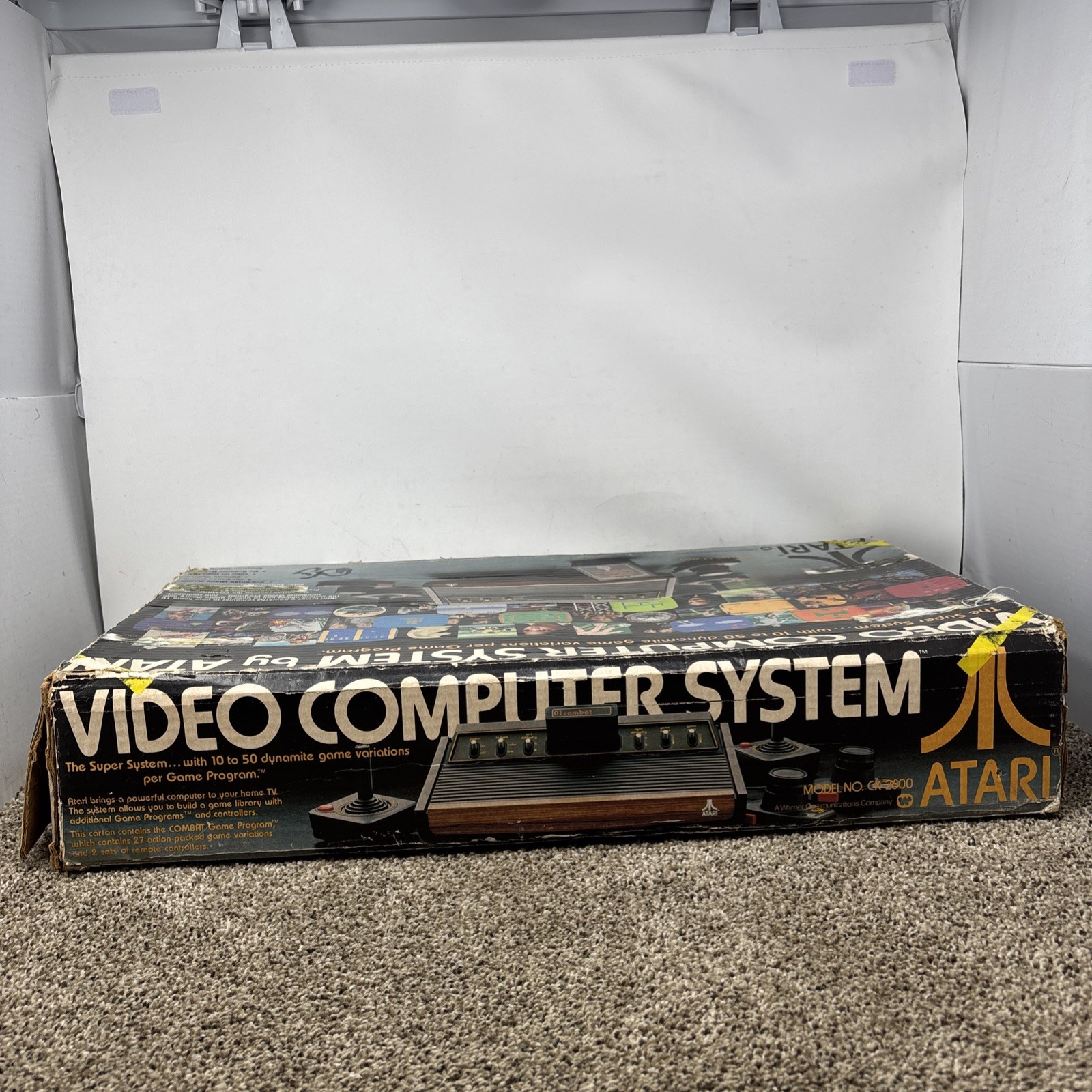 Atari 2600 Heavy Sixer Console In Box Chess Piece Box Tested Works Bundle