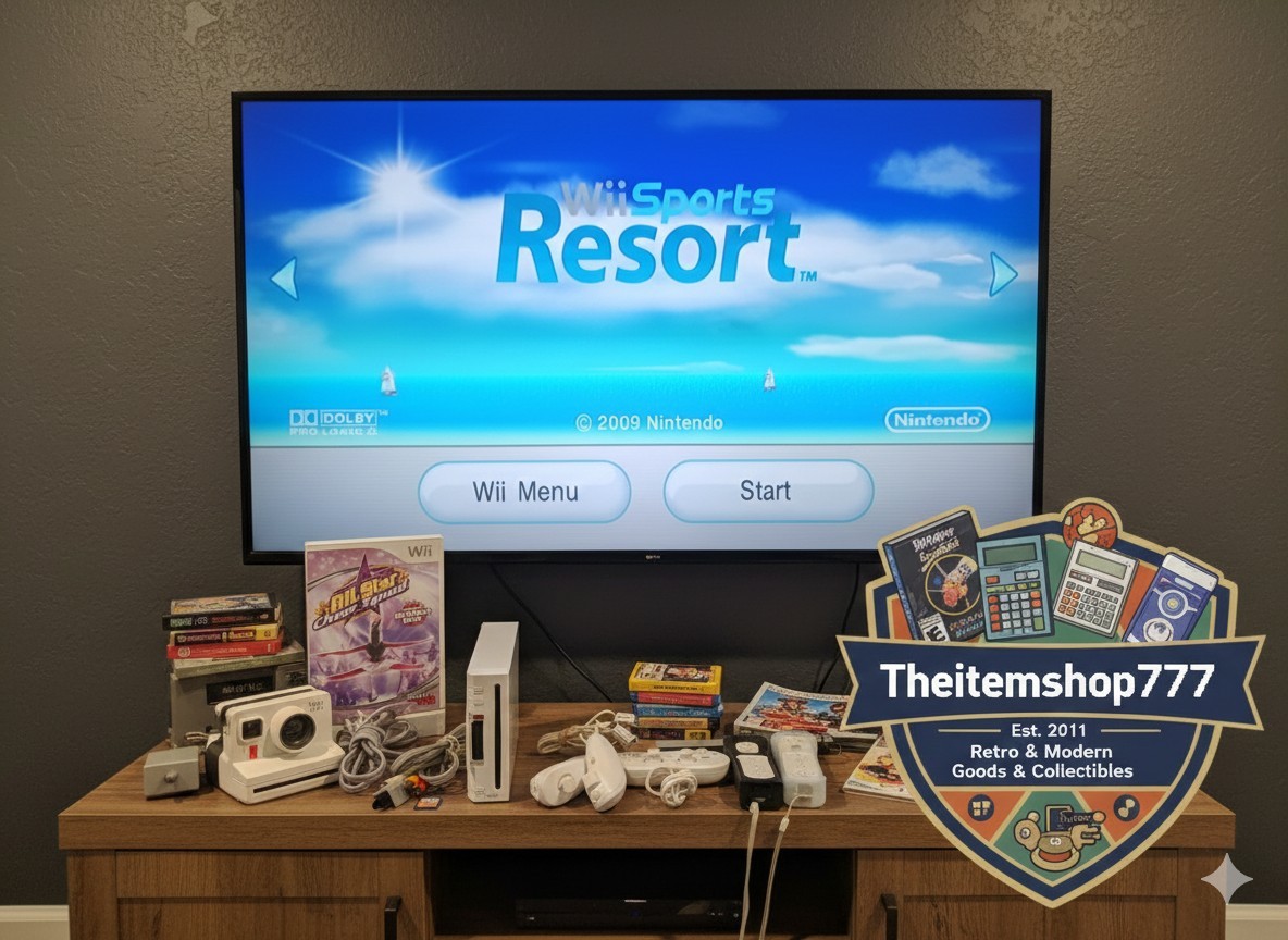 Nintendo Wii Console Bundle (RVL-001) ●Wii Sports Resort ●GameCube ●Zelda Link