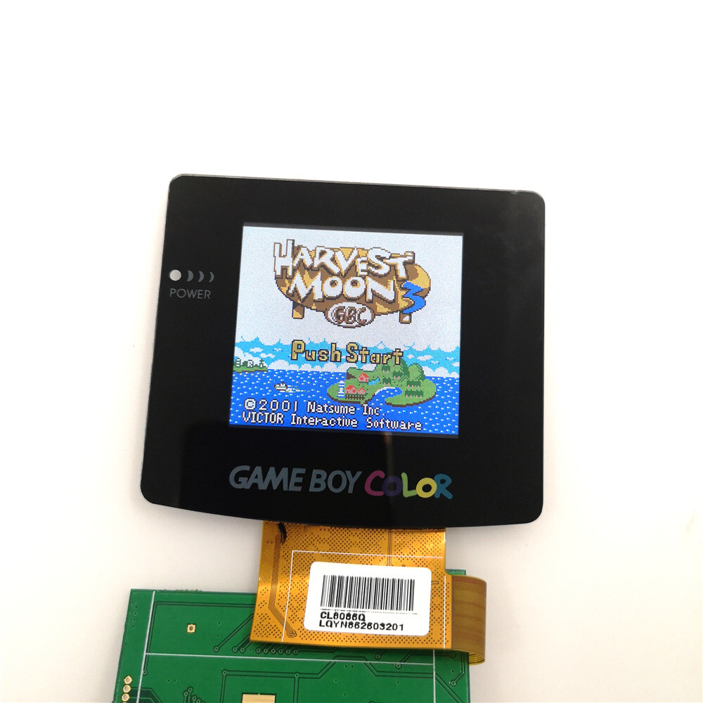 Gray Retrofit Game Boy Color GBC Console With Highlight Back Light LCD