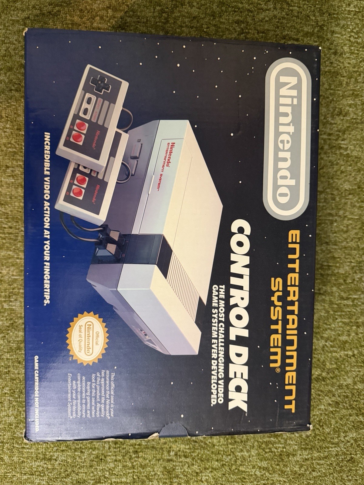 Nintendo NES Control Deck Console NES-001 w/ Original Box, NTSC one controller