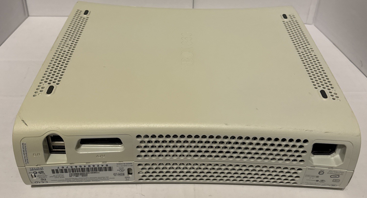 Xbox 360 Arcade White Console Xenon No HDMI NXE Dashboard Deep Cleaned 👀 Tested