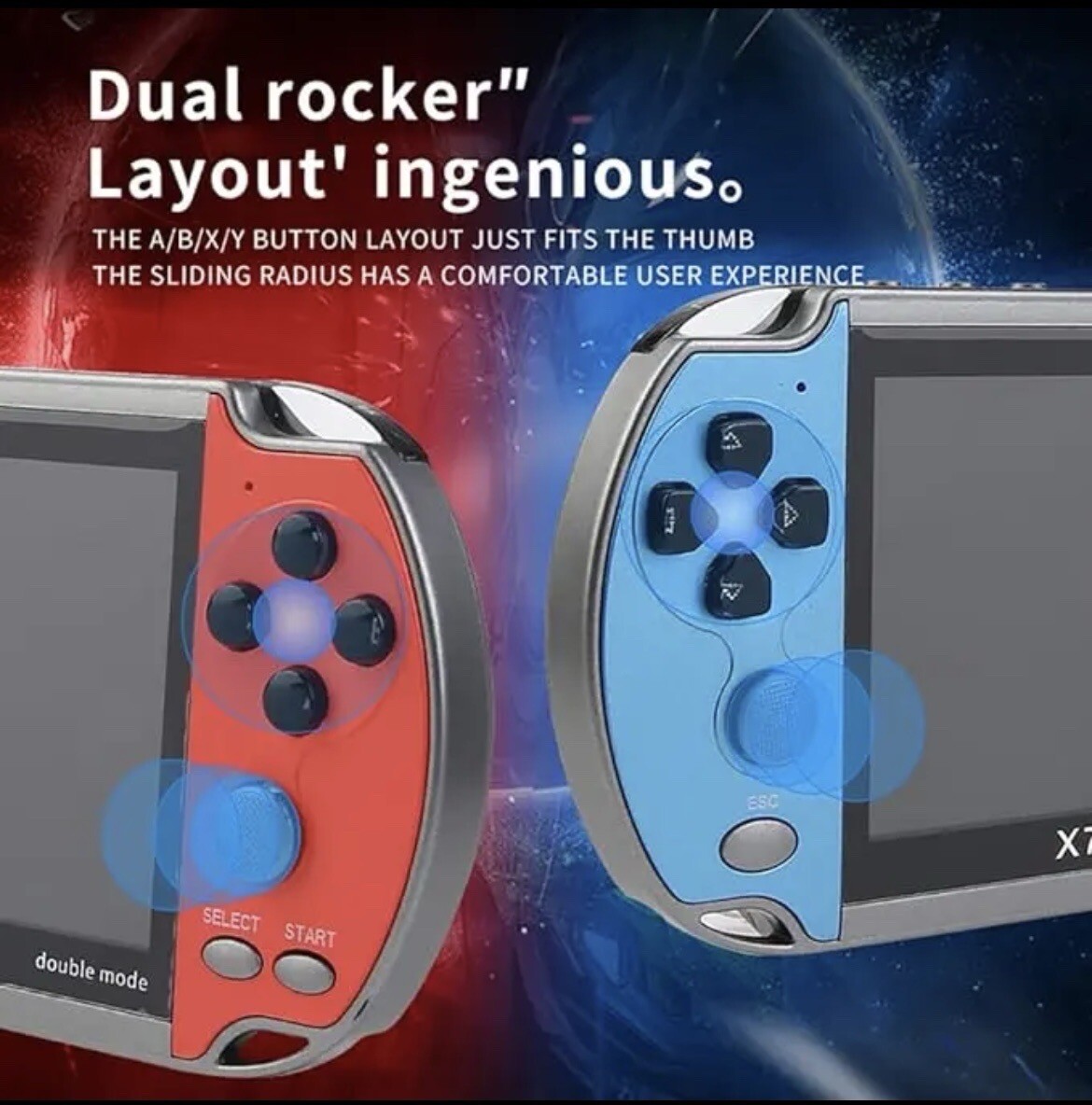 X7 Plus Retro Portable 8GB Video Game Console Kids HD Movies Player