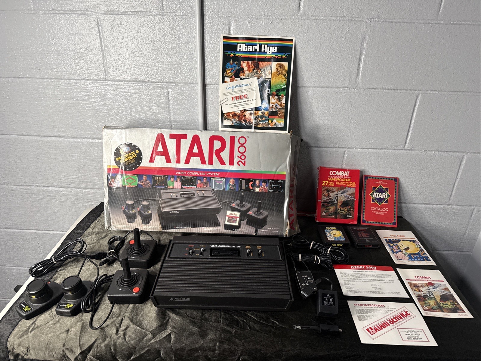 Atari 2600 Darth Vader Console Boxed + Controllers Cables 2 Games – Great – Read
