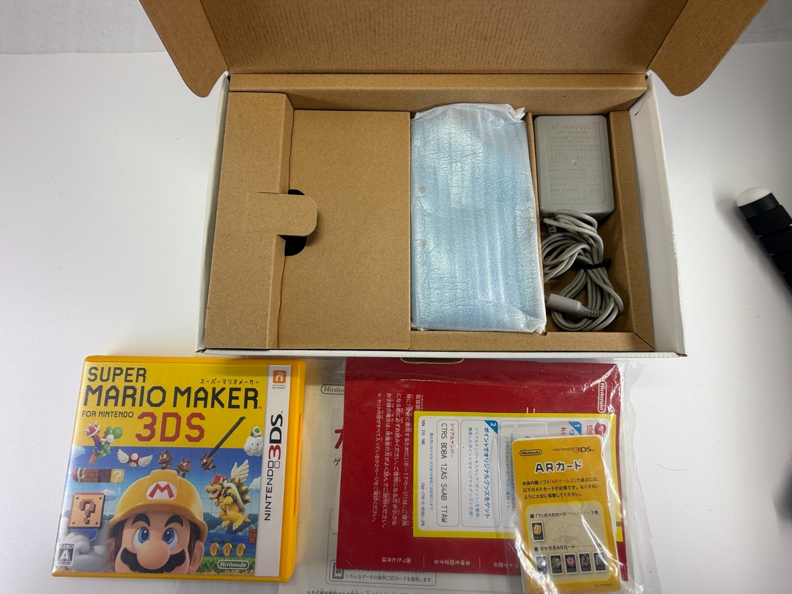 Nintendo 3DS Console Light Blue Japanese Ver. Boxed CIB SD Card AR Cards Tested