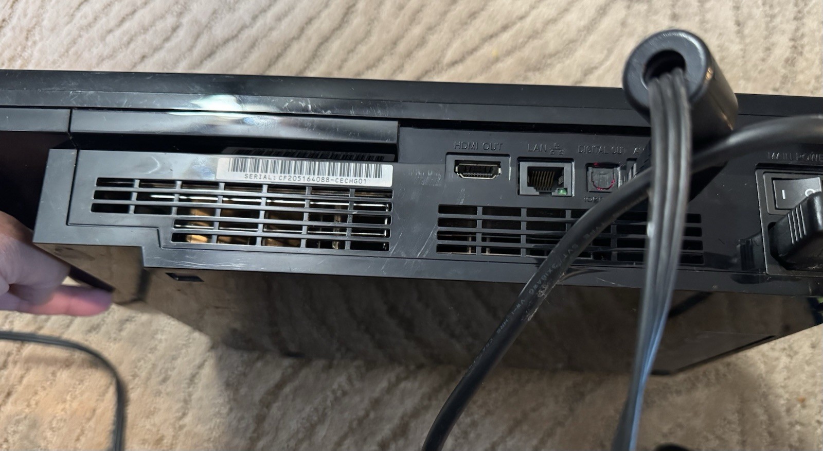 Playstation 3 PS3 Fat Console CECHG01 [FOR PARTS OR REPAIR, Does Power On