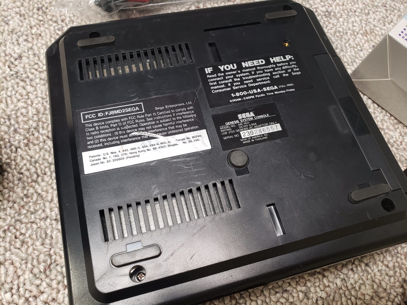 Sega Genesis Model 2 16-Bit System Console VA0 VA1 VA1.8 Controller Bundle Game