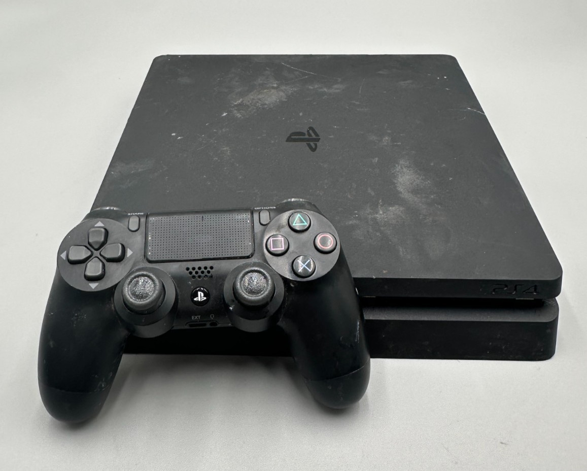 Sony PlayStation 4 Slim PS4 1TB CUH-2115B Gaming Console + Black Controller Fair