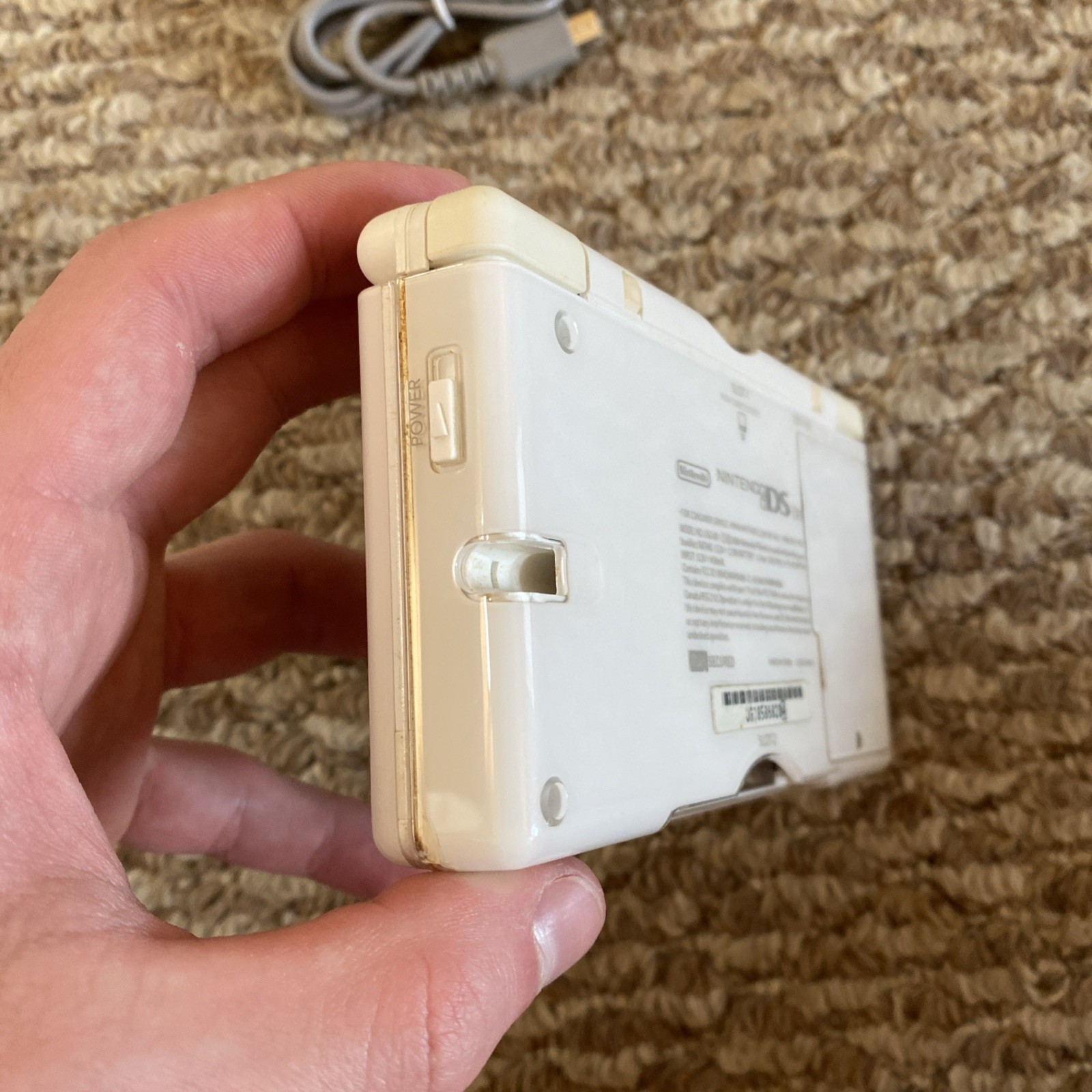Nintendo DS Lite USG-001 Polar White w/ Charger USA
