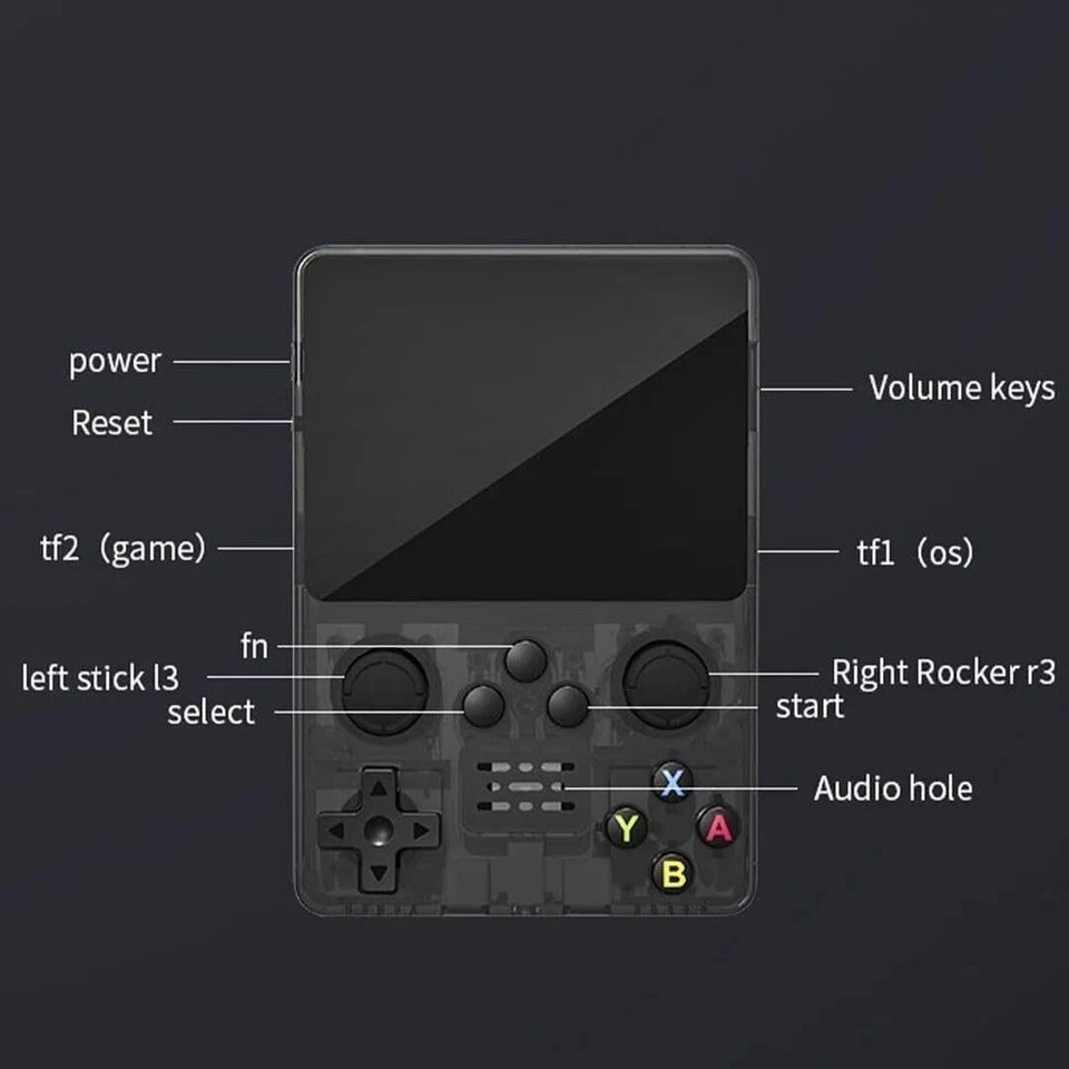 r36s retro handheld video game console 128gb console 20000 + games
