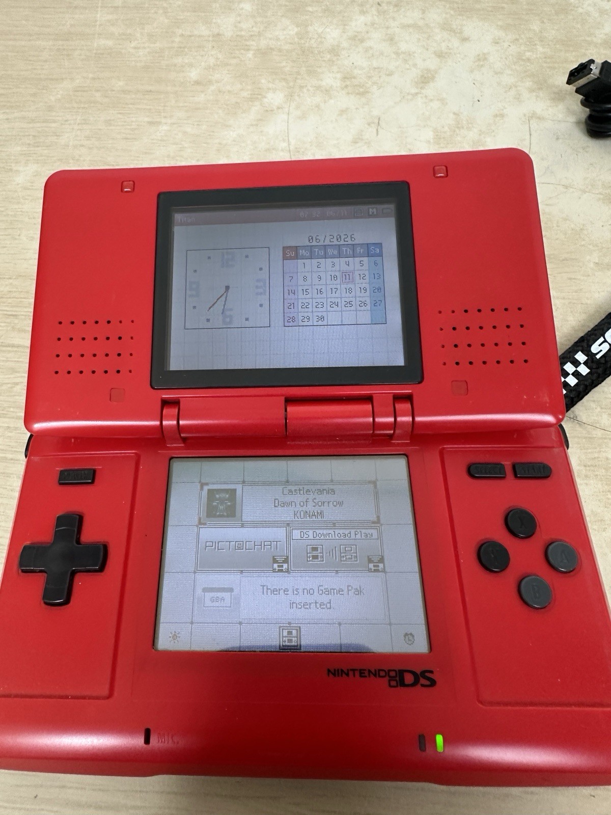 Nintendo DS NTR-001 Hot Rod Red Mario Kart Edition w/ Charger – Tested & Works