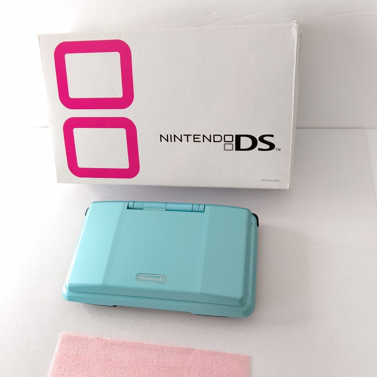 Nintendo DS Turquoise Blue Handheld Console with Charger & Touch Pen