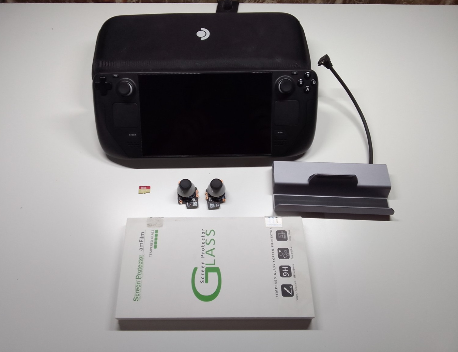 Steam Deck LCD 1TB w/ 256GB SD, Hall effect Joysticks, Dock, Case, etc.